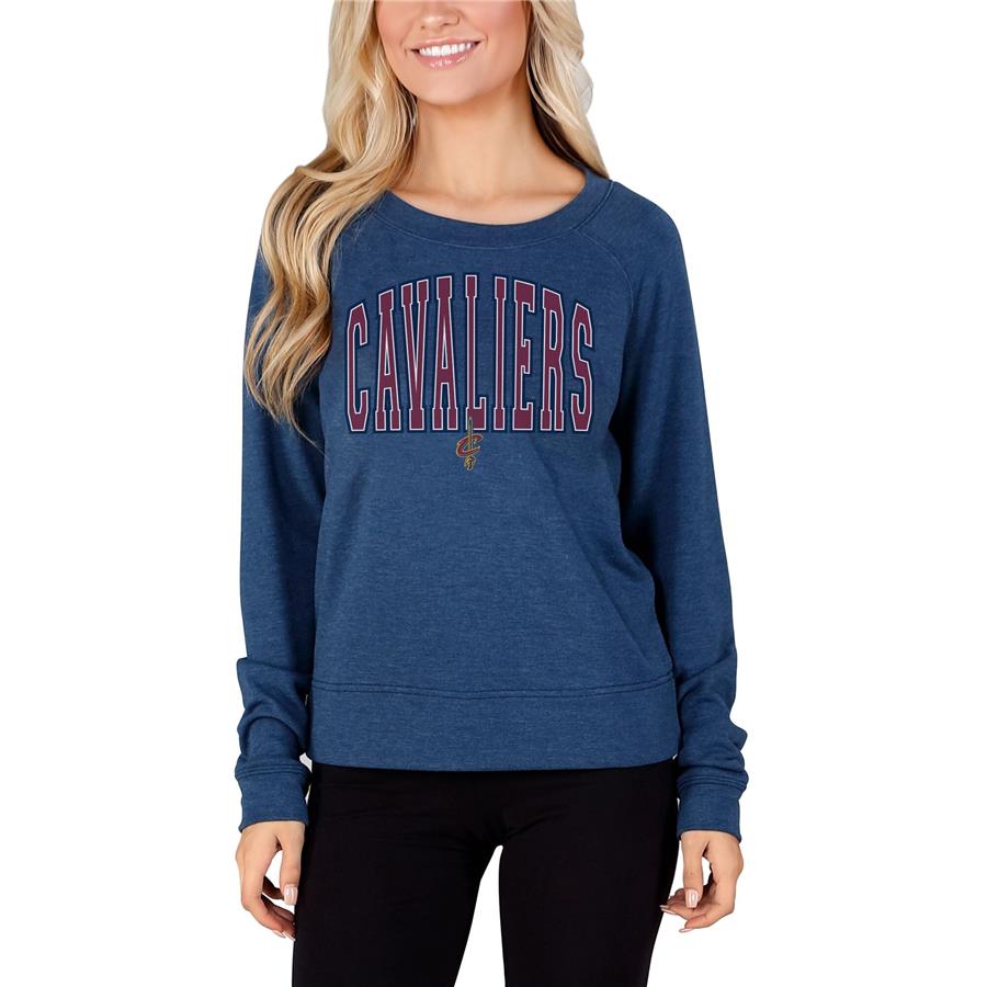 Cleveland Cavaliers Concepts Sport Women's Mainstream Terry Long Sleeve T-Shirt - Navy