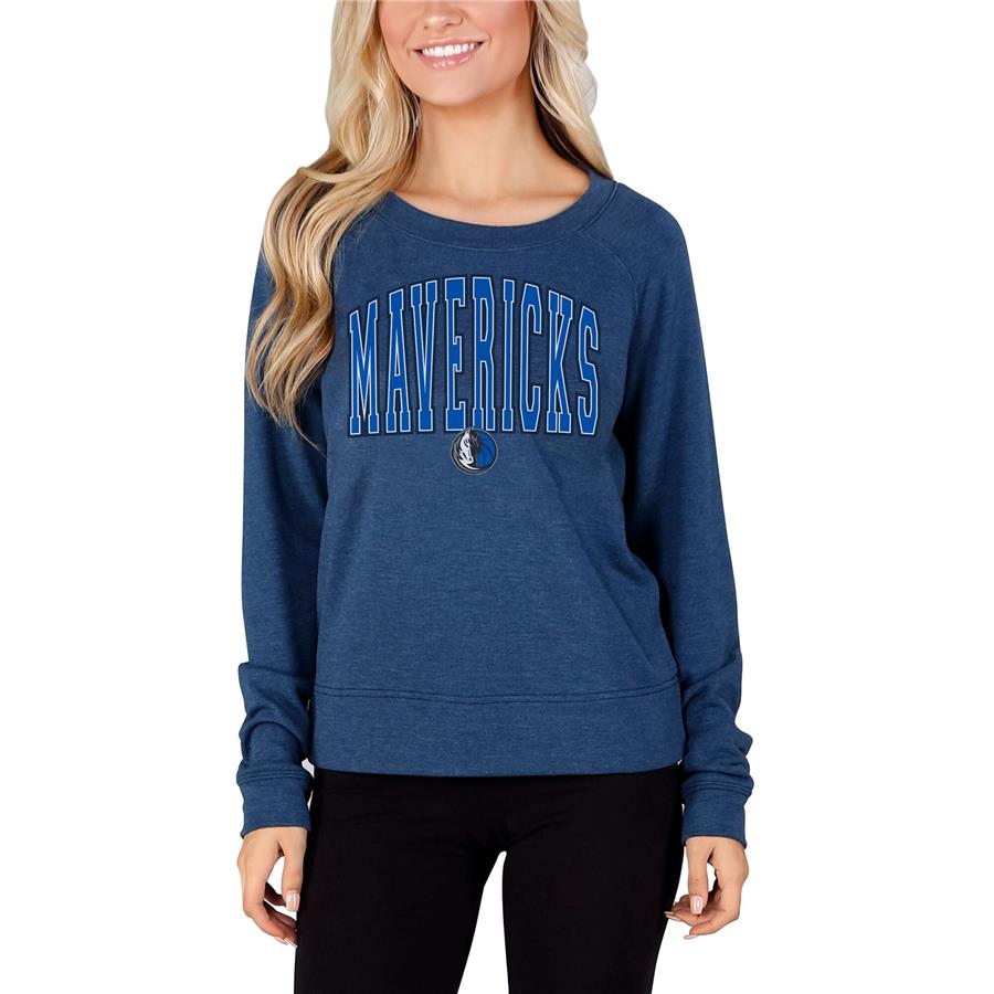 Dallas Mavericks Concepts Sport Women's Mainstream Terry Long Sleeve T-Shirt - Navy