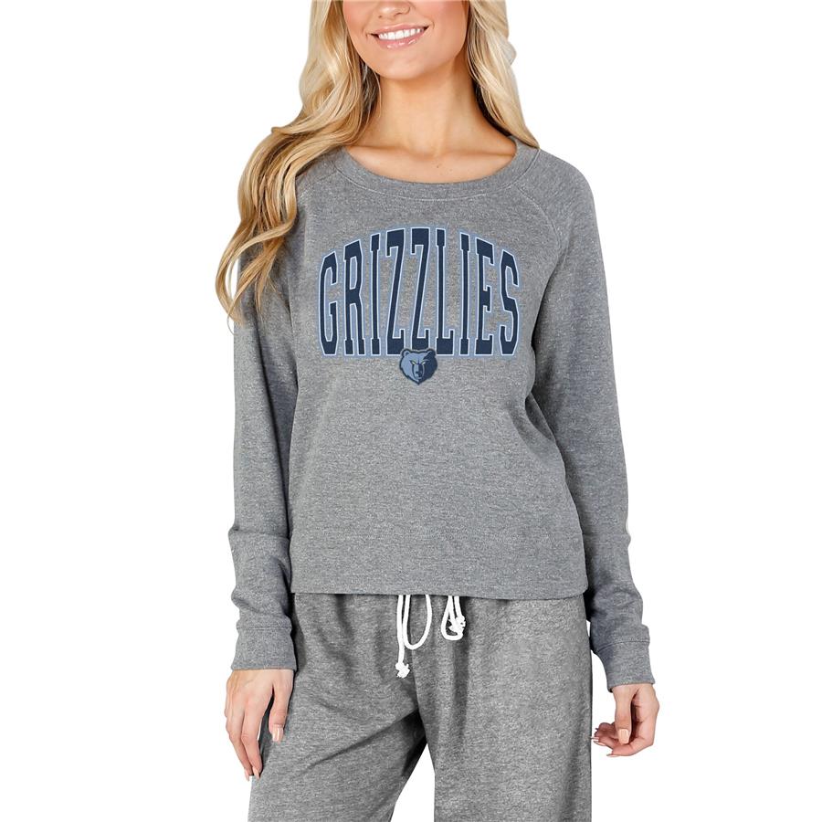 Memphis Grizzlies Concepts Sport Women's Mainstream Terry Long Sleeve T-Shirt - Gray