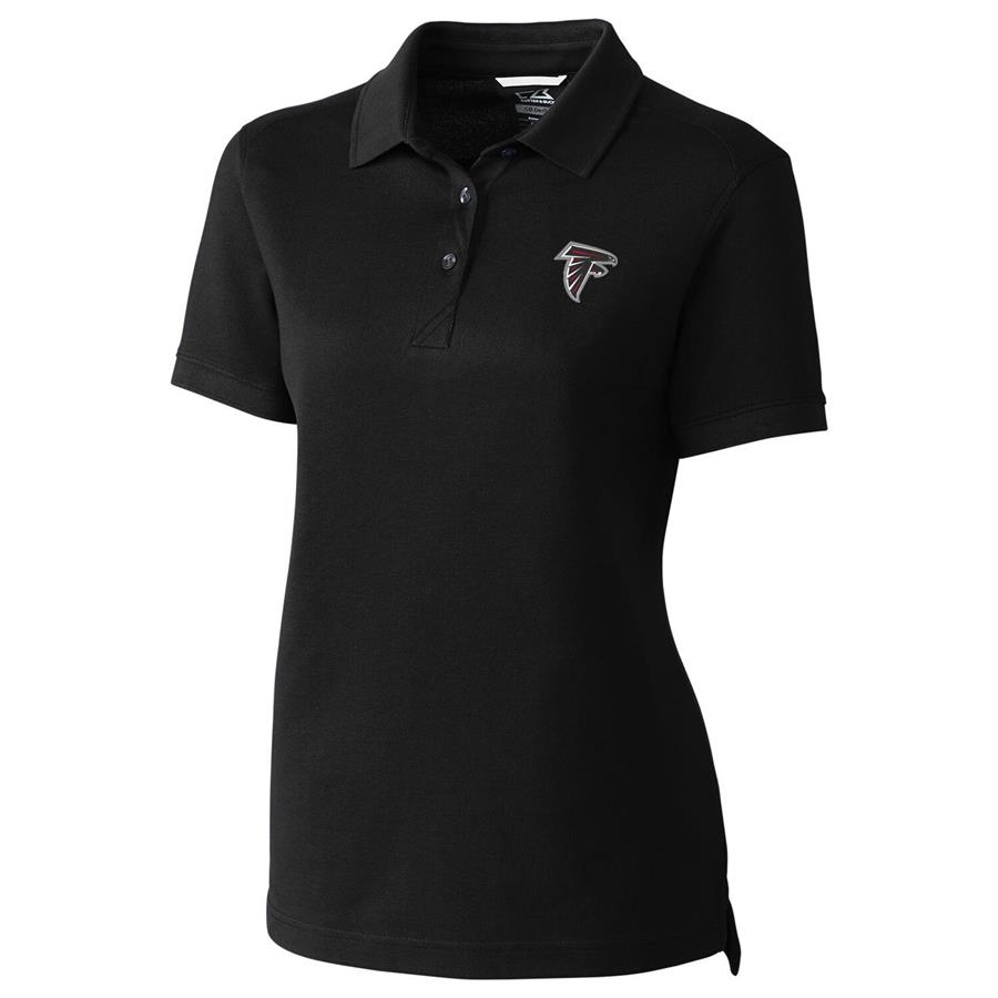 Atlanta Falcons Cutter & Buck Women's Advantage Polo - Black