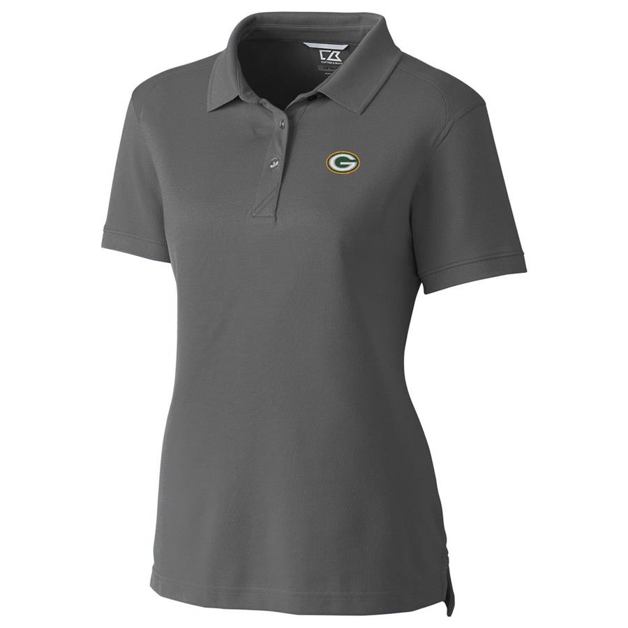 Green Bay Packers Cutter & Buck Women's Advantage Polo - Gray