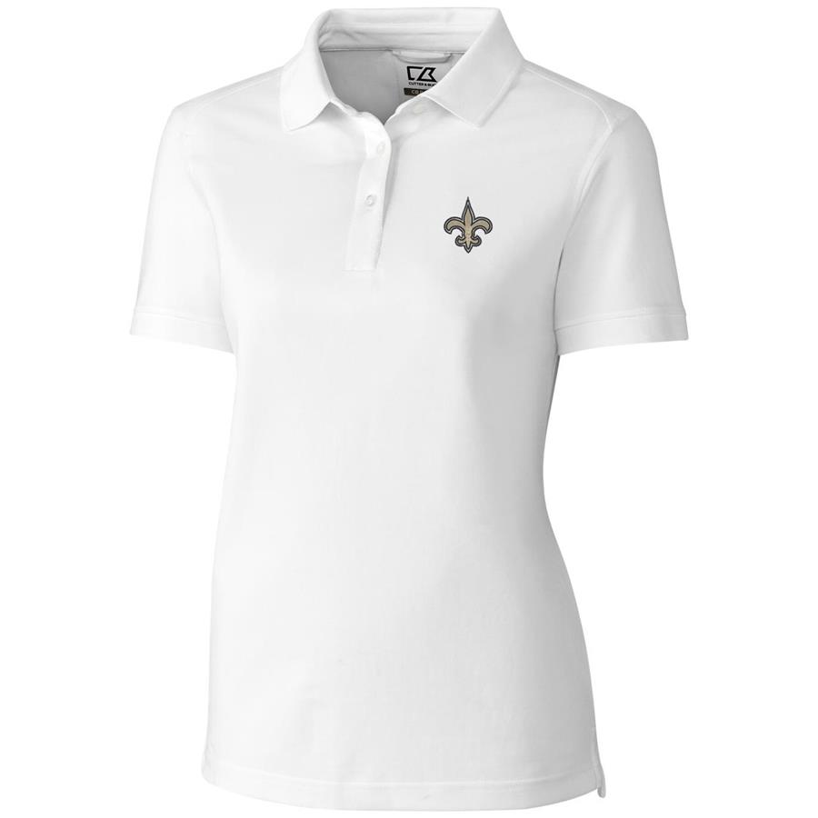 New Orleans Saints Cutter & Buck Women's Advantage Polo - White