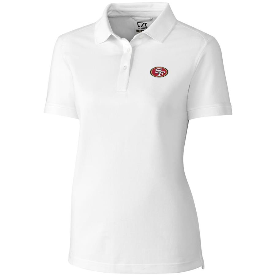 San Francisco 49ers Cutter & Buck Women's Advantage Polo - White
