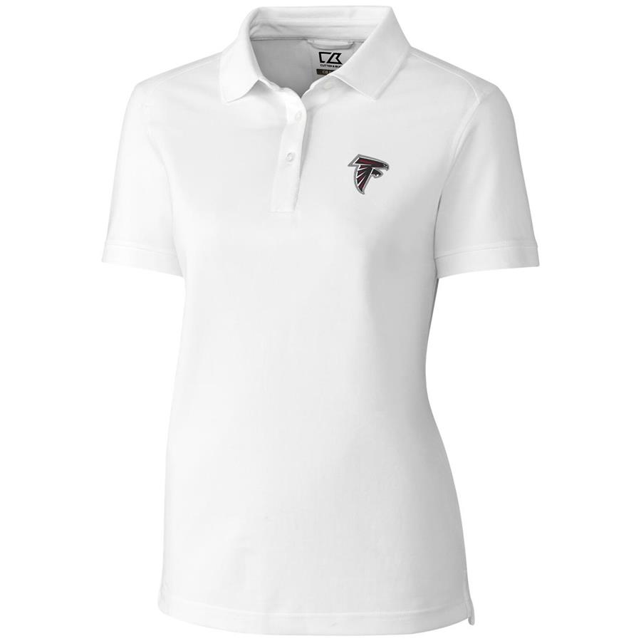 Atlanta Falcons Cutter & Buck Women's Advantage Polo - White