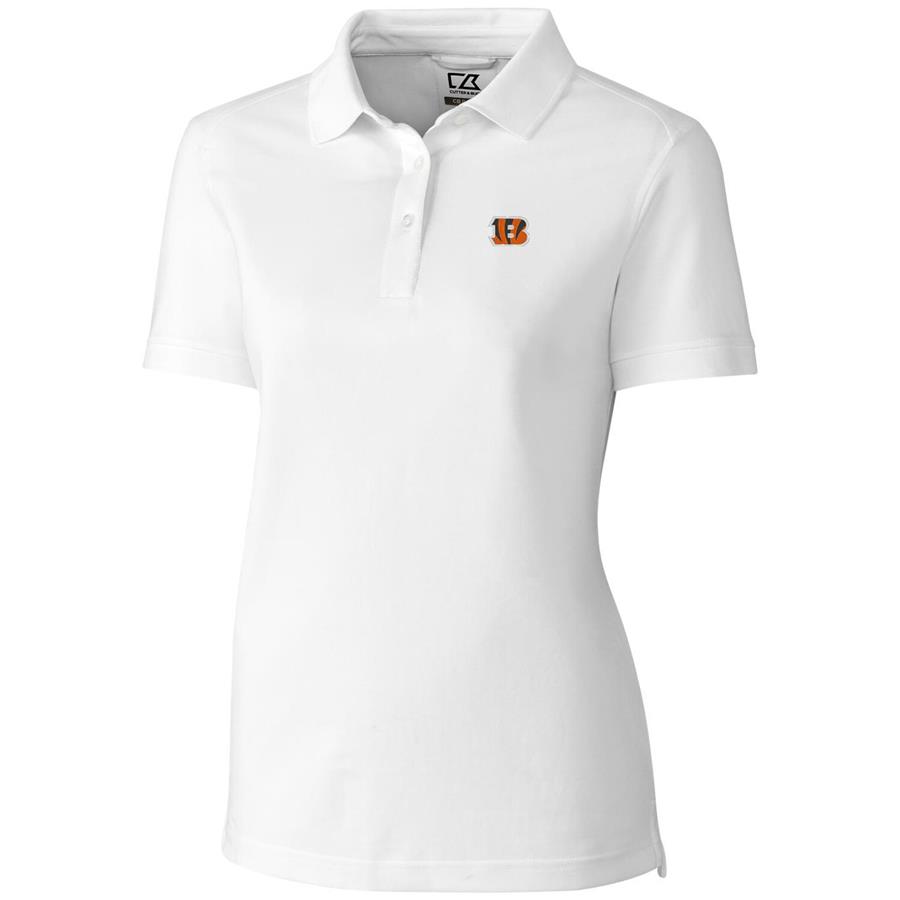 Cincinnati Bengals Cutter & Buck Women's Advantage Polo - White