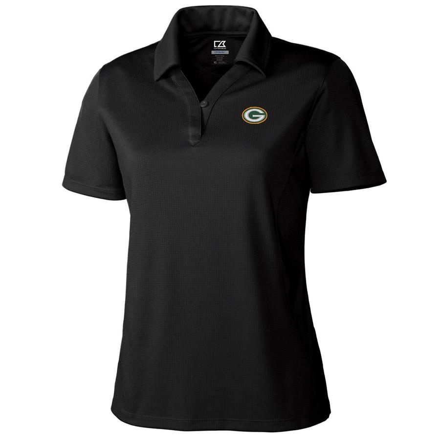 Green Bay Packers Cutter & Buck Women's DryTec Genre Polo - Black