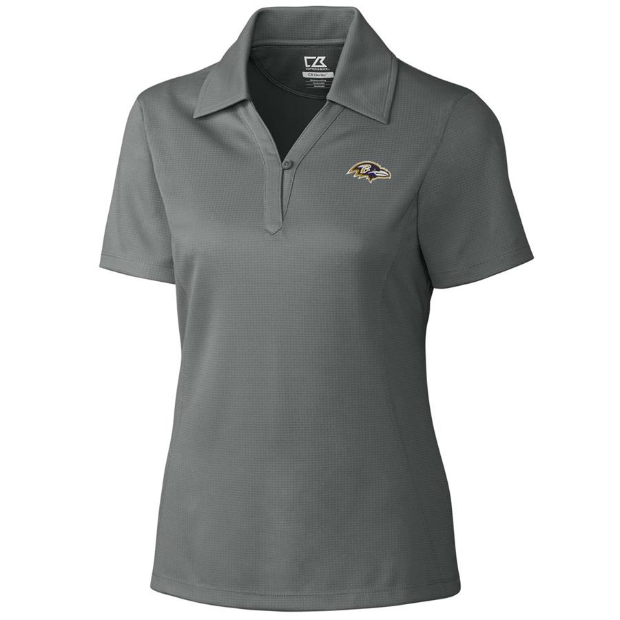 Baltimore Ravens Cutter & Buck Women's DryTec Genre Polo - Gray