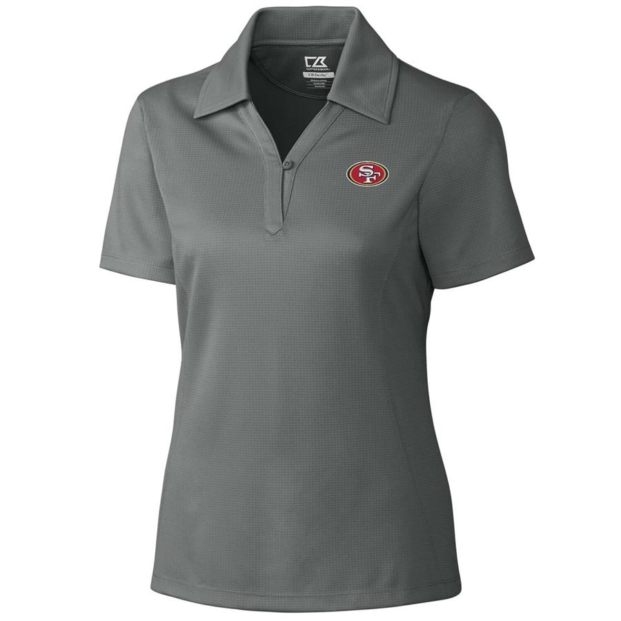San Francisco 49ers Cutter & Buck Women's DryTec Genre Polo - Gray