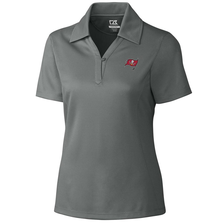 Tampa Bay Buccaneers Cutter & Buck Women's DryTec Genre Polo - Gray