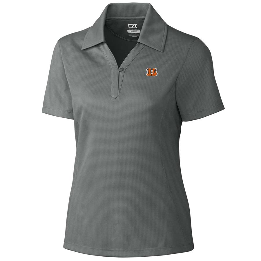 Cincinnati Bengals Cutter & Buck Women's DryTec Genre Polo - Gray