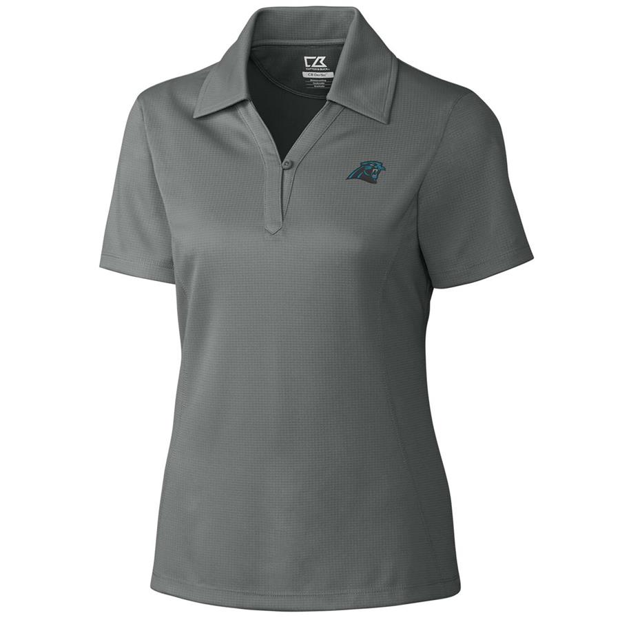 Carolina Panthers Cutter & Buck Women's DryTec Genre Polo - Gray