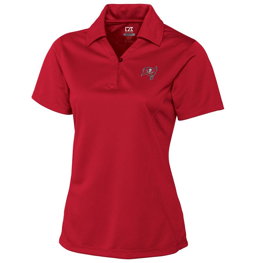 Tampa Bay Buccaneers Cutter & Buck Women's DryTec Genre Polo - Red