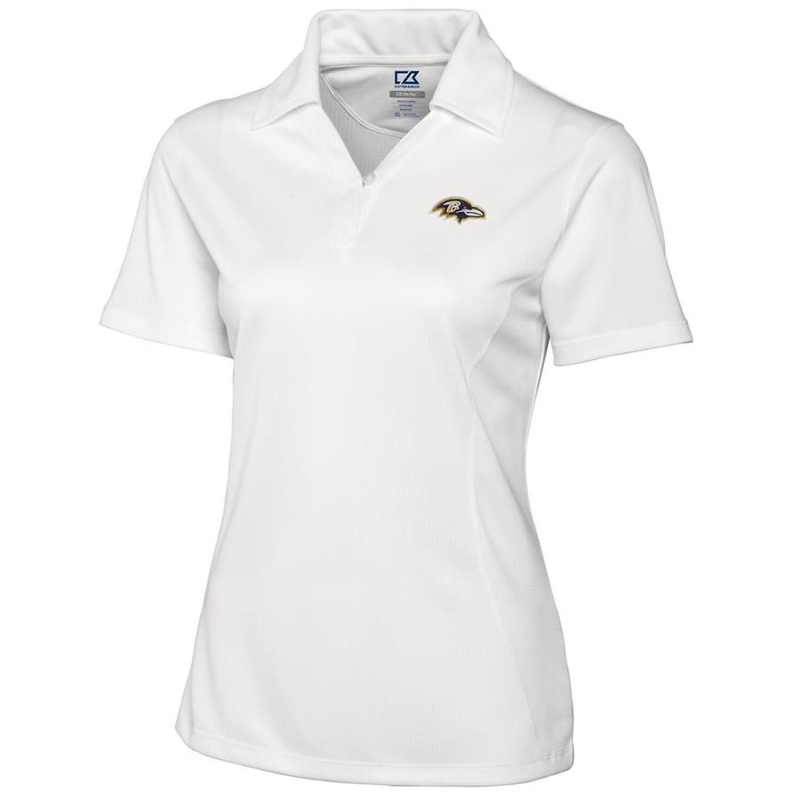 Baltimore Ravens Cutter & Buck Women's DryTec Genre Polo - White