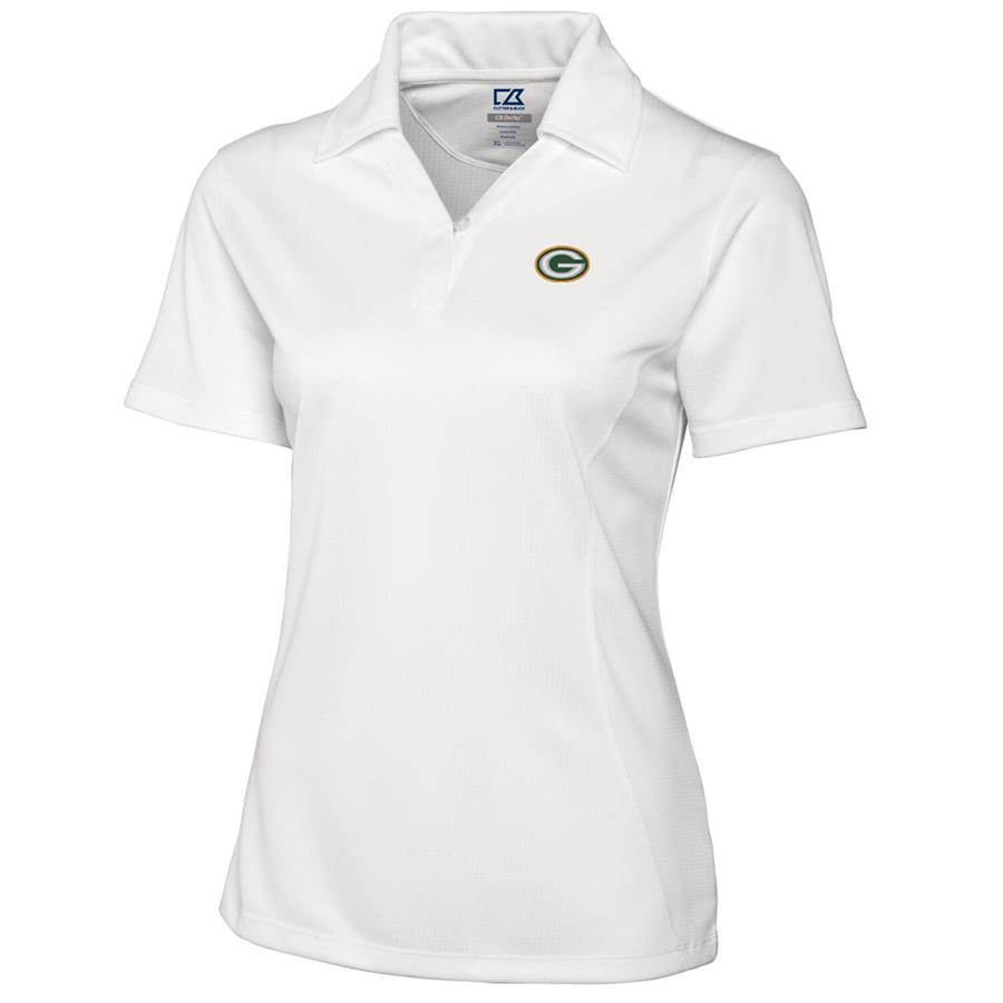 Green Bay Packers Cutter & Buck Women's DryTec Genre Polo - White