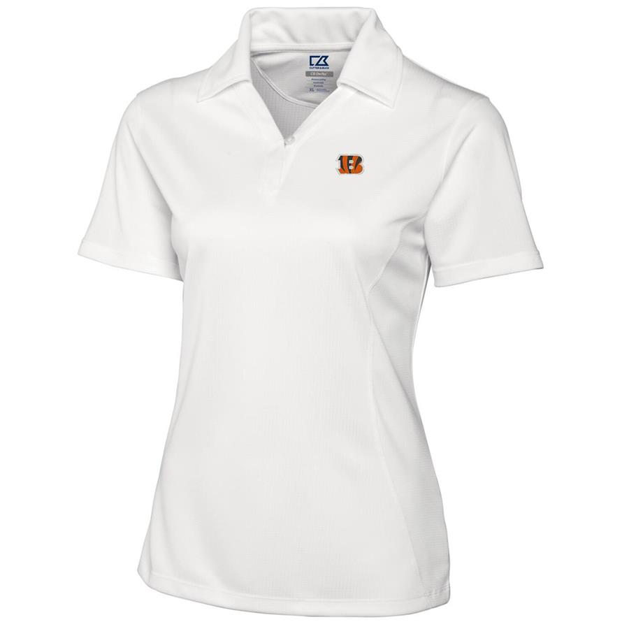 Cincinnati Bengals Cutter & Buck Women's DryTec Genre Polo - White