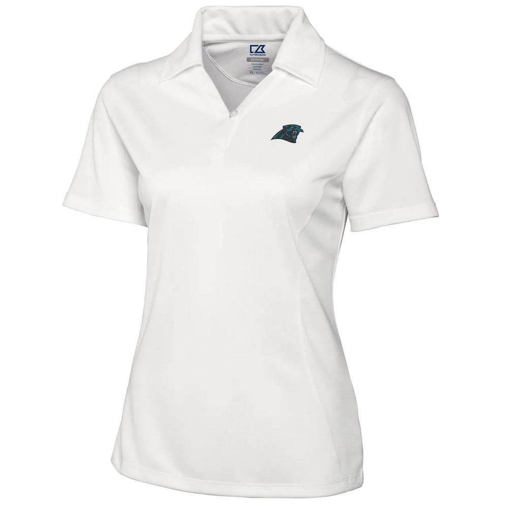 Carolina Panthers Cutter & Buck Women's DryTec Genre Polo - White