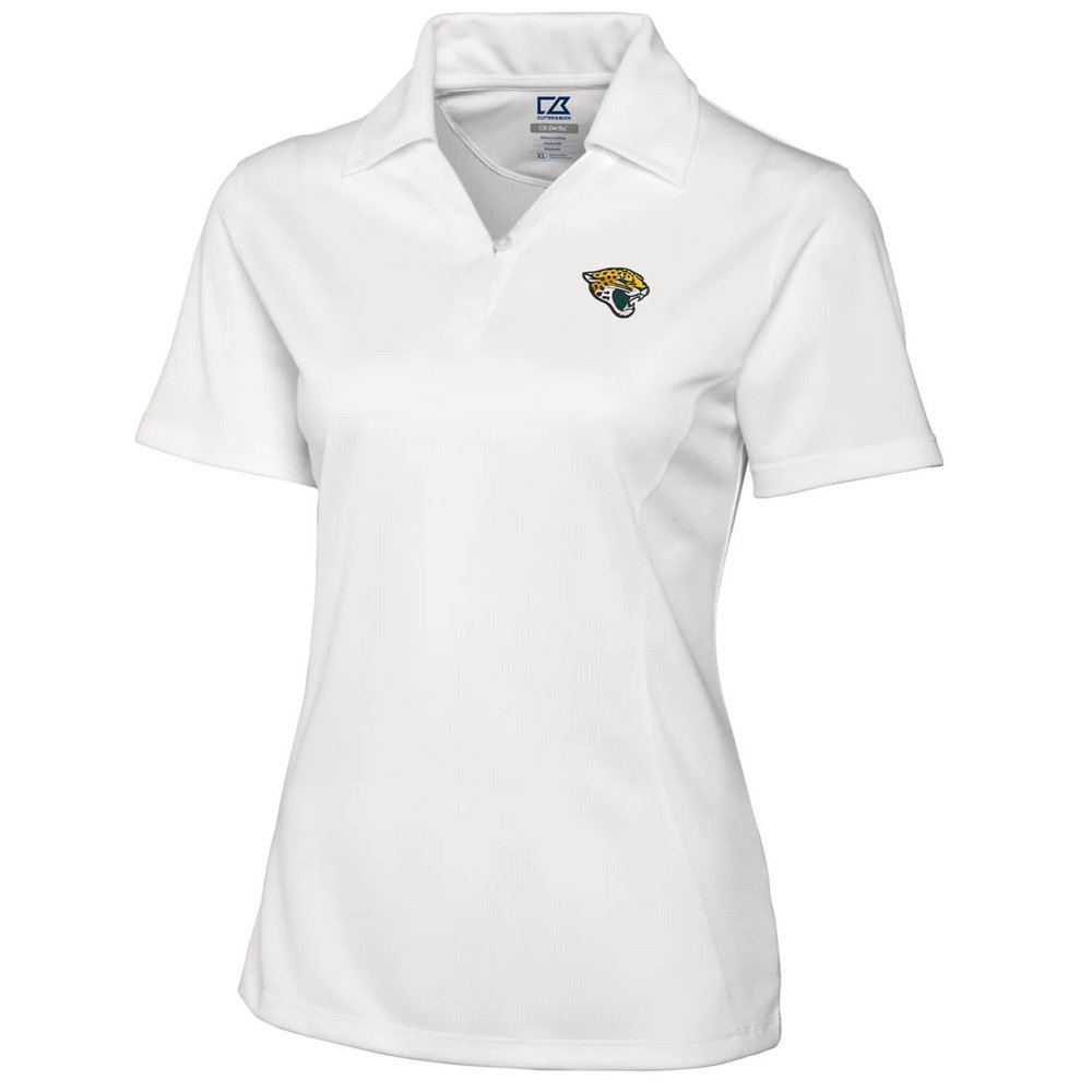Jacksonville Jaguars Cutter & Buck Women's DryTec Genre Polo - White