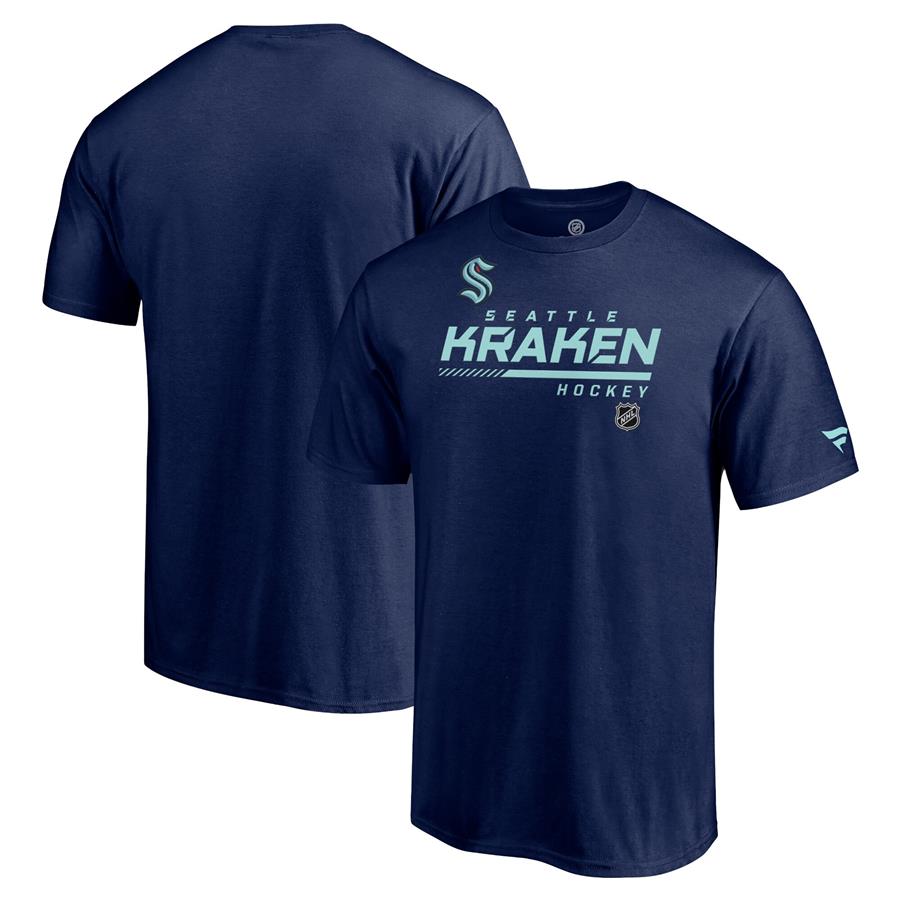 Seattle Kraken Fanatics Branded Authentic Pro Core Collection Prime T-Shirt - Deep Sea Blue
