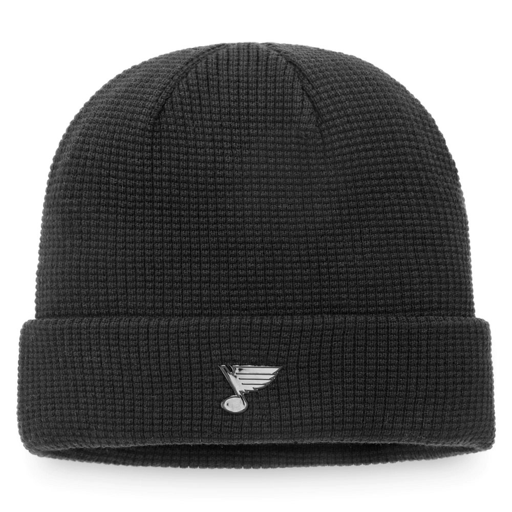 St. Louis Blues Fanatics Branded Authentic Pro Black Ice Cuffed Knit Hat - Black