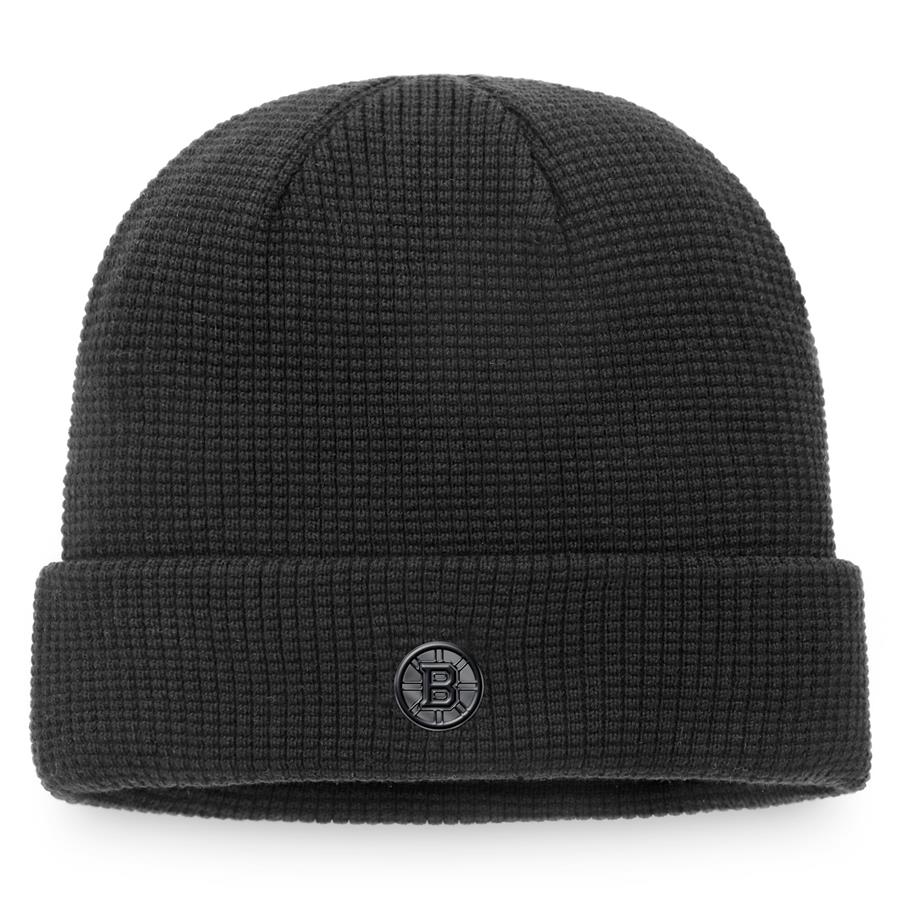 Boston Bruins Fanatics Branded Authentic Pro Black Ice Cuffed Knit Hat - Black