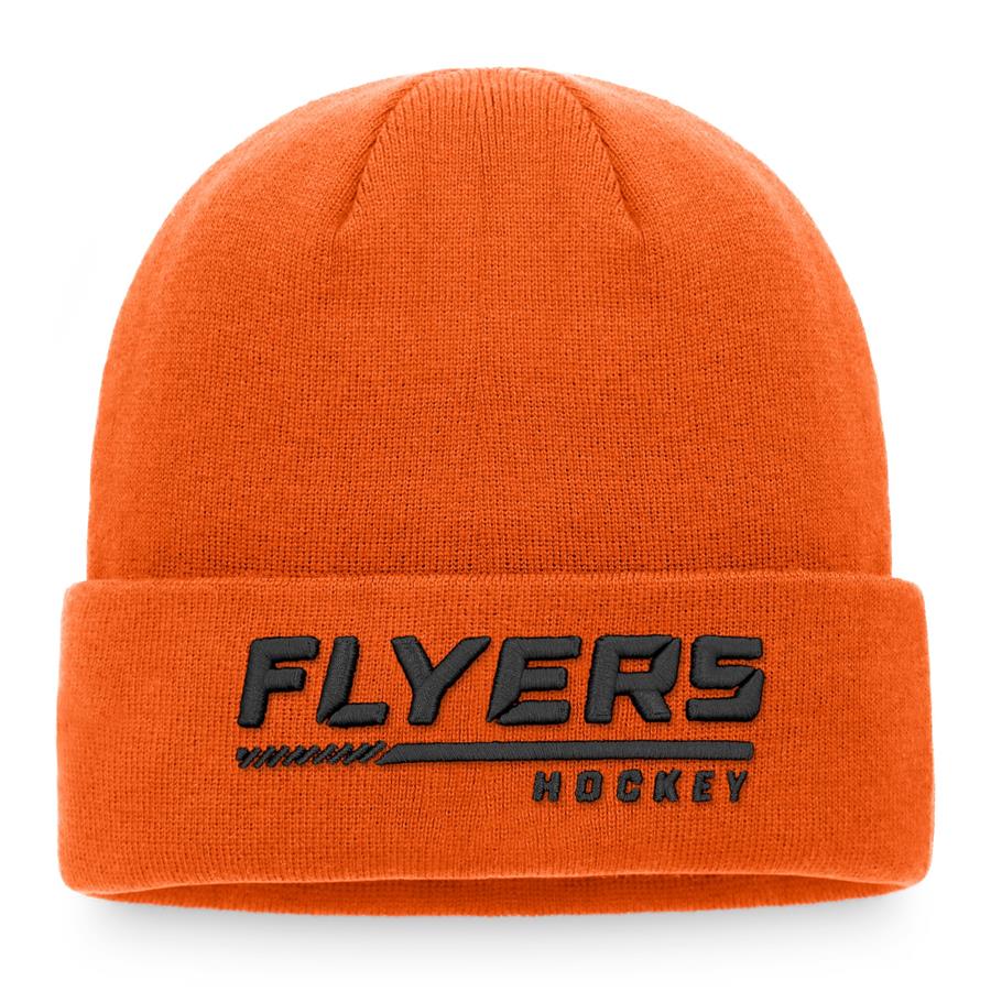 Philadelphia Flyers Fanatics Branded Authentic Pro Locker Room Cuffed Knit Hat - Orange