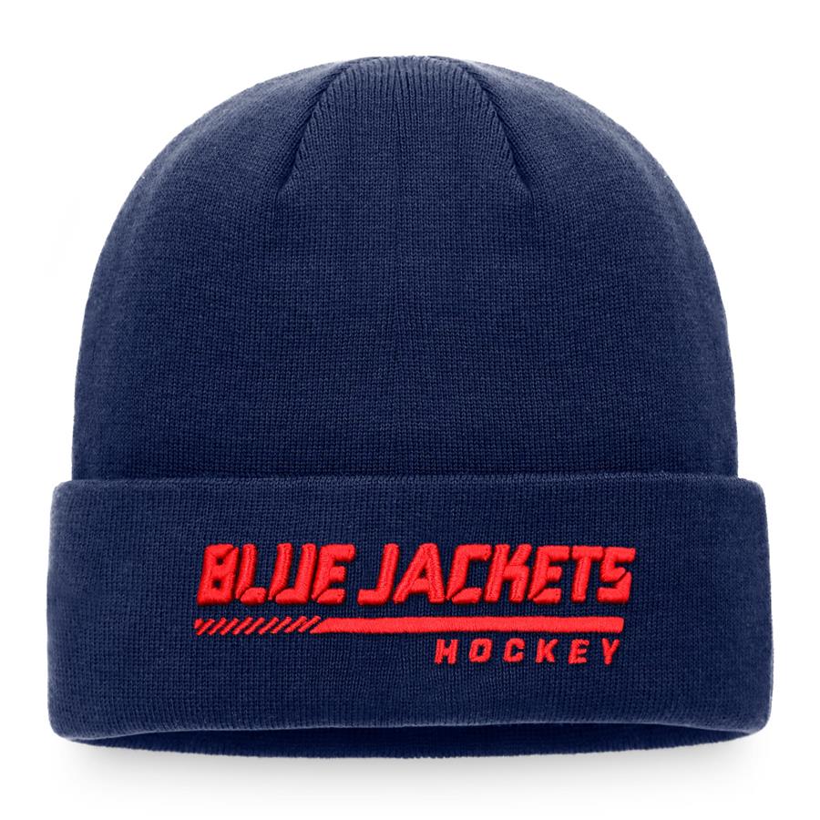 Columbus Blue Jackets Fanatics Branded Authentic Pro Locker Room Cuffed Knit Hat - Navy