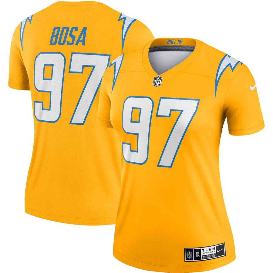 Женское джерси Joey Bosa Los Angeles Chargers Nike Inverted Legend (золотистый)