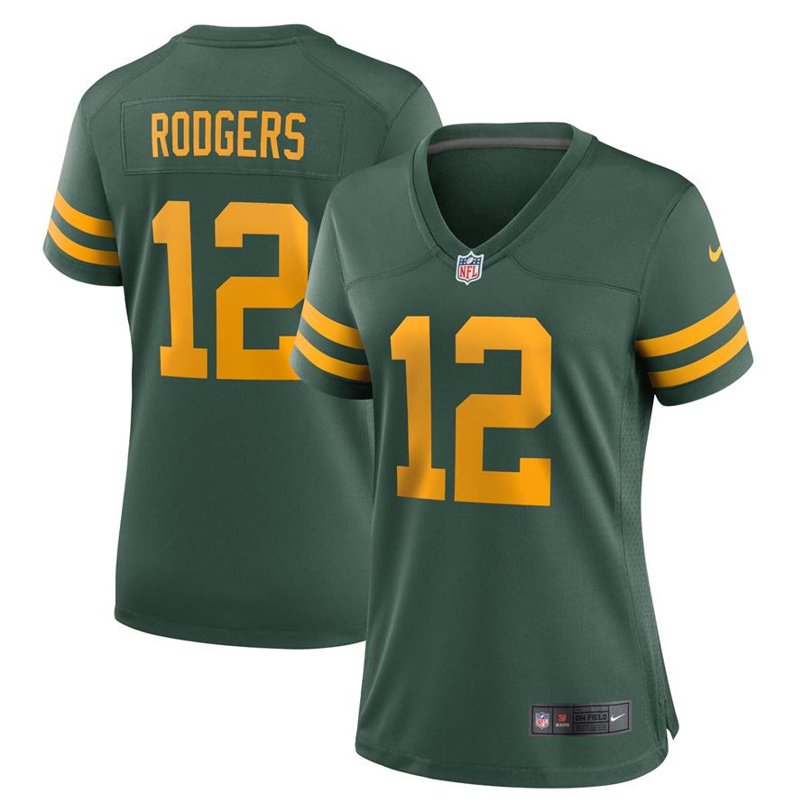 Aaron Rodgers Green Bay Packers Nike Women's Alternate Game Player Jersey - Green