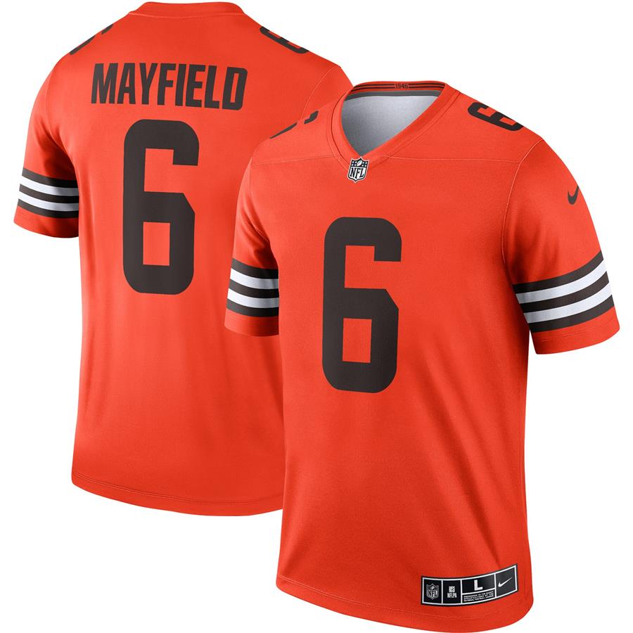 Baker Mayfield Cleveland Browns Nike Inverted Legend Jersey - Orange