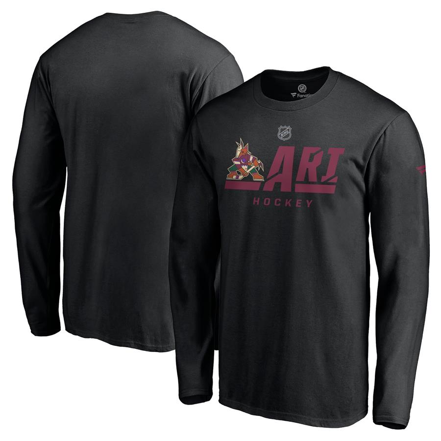 Arizona Coyotes Fanatics Branded Authentic Pro Secondary Logo Long Sleeve T-Shirt - Black