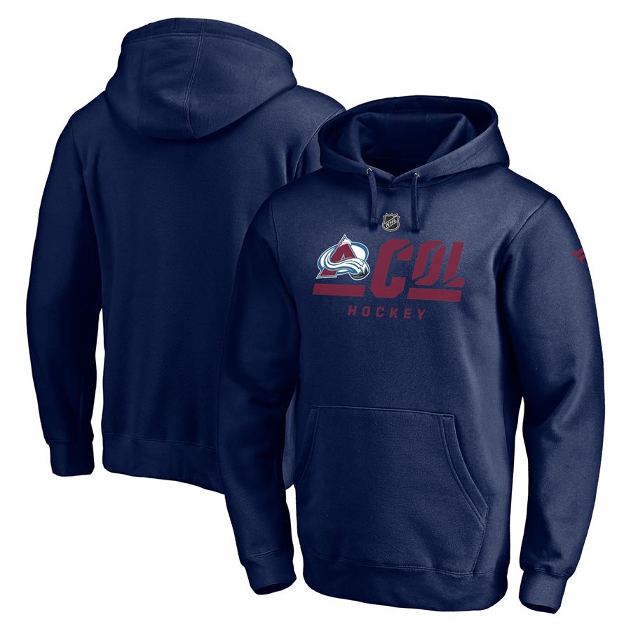 Colorado Avalanche Fanatics Branded Authentic Pro Secondary Logo Pullover Hoodie - Navy