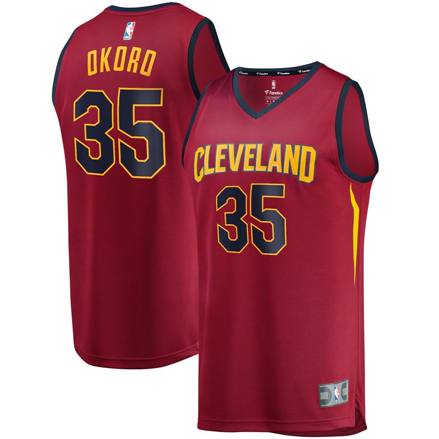 Isaac Okoro Cleveland Cavaliers Fanatics Branded 2020 NBA Draft First Round Pick Fast Break Replica Jersey Wine - Icon Edition