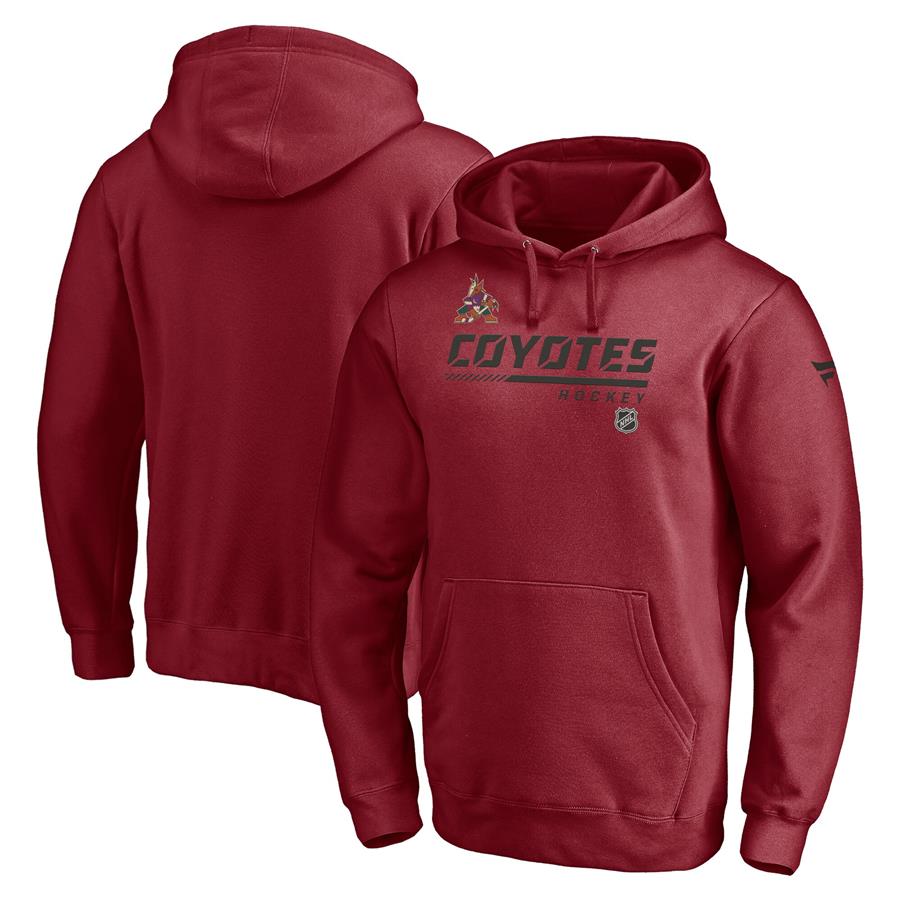 Arizona Coyotes Fanatics Branded Authentic Pro Core Collection Prime Logo Pullover Hoodie - Garnet