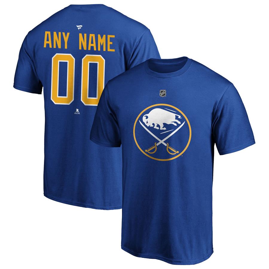 Buffalo Sabres Fanatics Branded Authentic Personalized T-Shirt - Royal