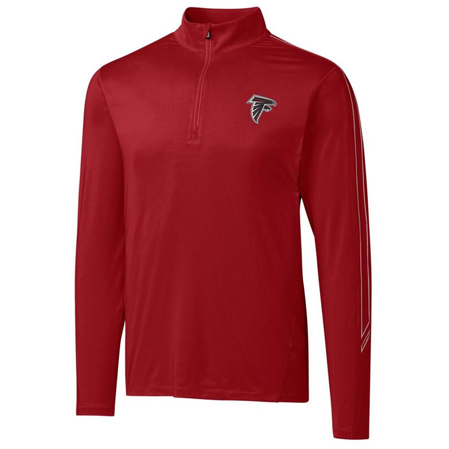 Atlanta Falcons Cutter & Buck Pennant Sport Quarter-Zip Pullover Jacket - Red