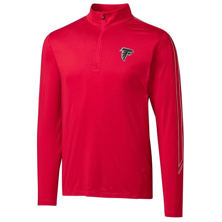 Atlanta Falcons Cutter & Buck Pennant Sport Quarter-Zip Pullover Jacket - Red