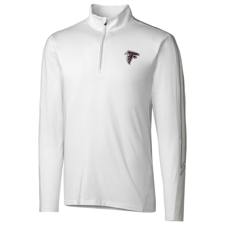 Atlanta Falcons Cutter & Buck Pennant Sport Quarter-Zip Pullover Jacket - White