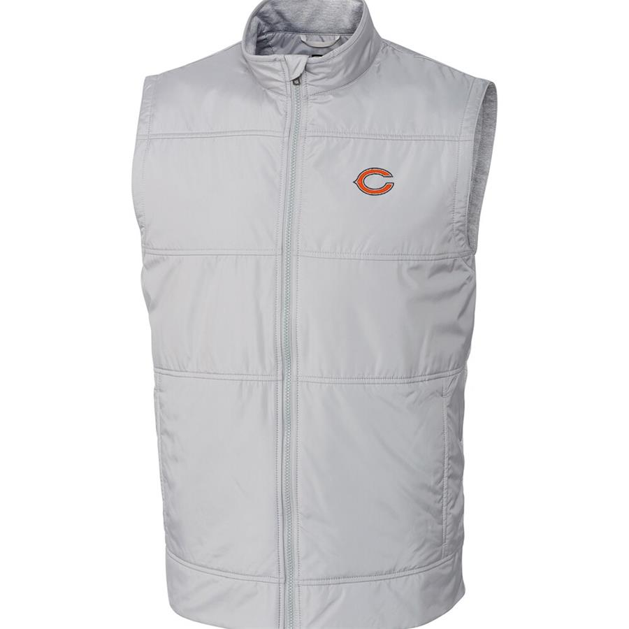 Chicago Bears Cutter & Buck Stealth Full-Zip Vest - Cream