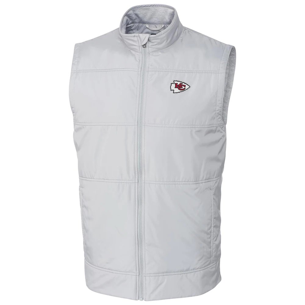 Kansas City Chiefs Cutter & Buck Stealth Full-Zip Vest - Cream