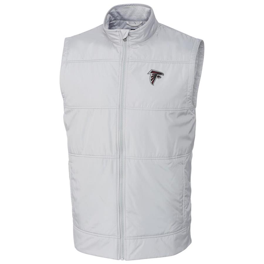Atlanta Falcons Cutter & Buck Stealth Full-Zip Vest - Cream