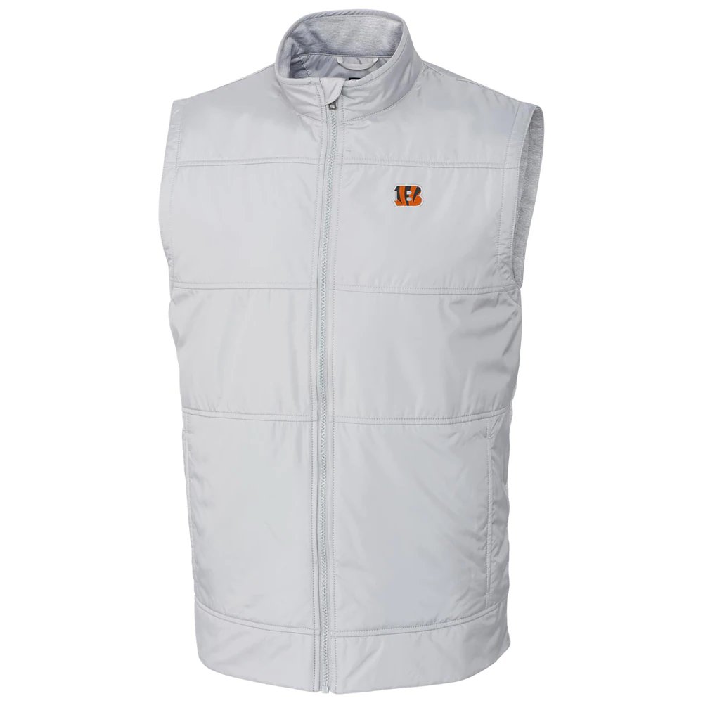 Cincinnati Bengals Cutter & Buck Stealth Full-Zip Vest - Cream