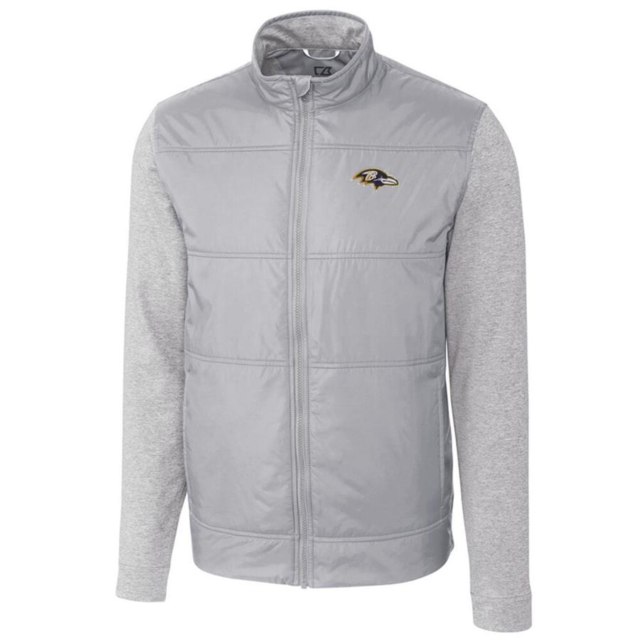 Baltimore Ravens Cutter & Buck Stealth Full-Zip Jacket - Cream