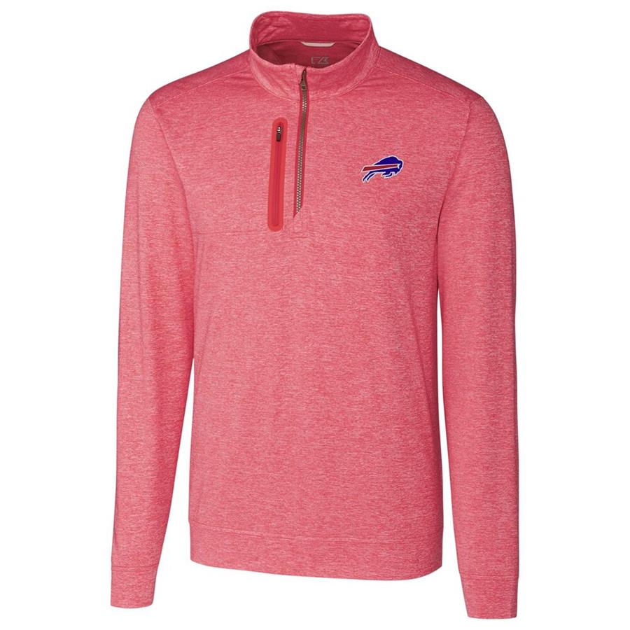 Buffalo Bills Cutter & Buck Stealth Quarter-Zip Jacket - Red