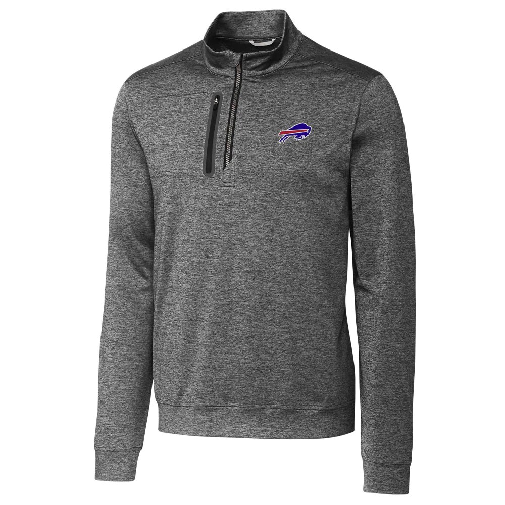Buffalo Bills Cutter & Buck Stealth Quarter-Zip Jacket - Gray