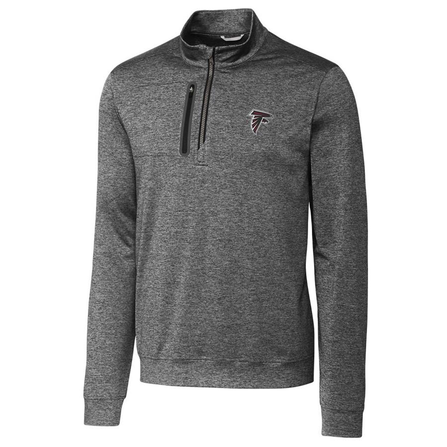 Atlanta Falcons Cutter & Buck Stealth Quarter-Zip Jacket - Gray
