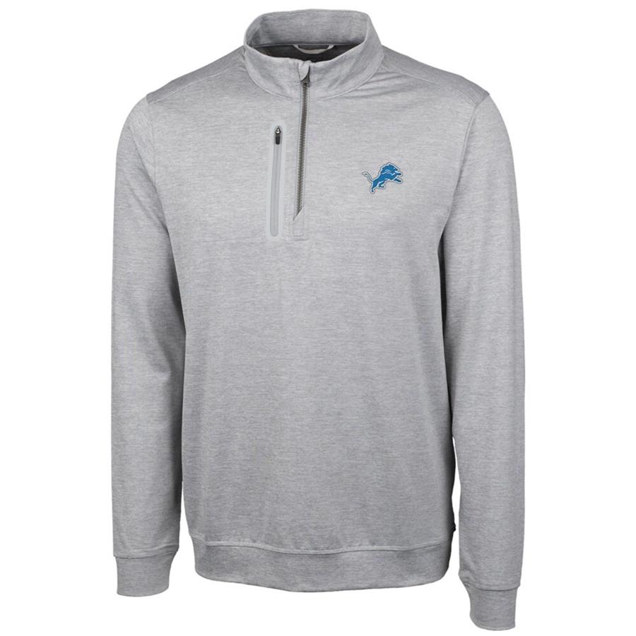 Detroit Lions Cutter & Buck Stealth Quarter-Zip Jacket - Cream