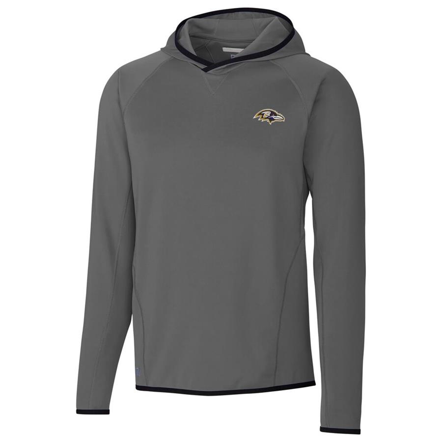 Baltimore Ravens Cutter & Buck Traverse Pullover Hooded Jacket - Gray