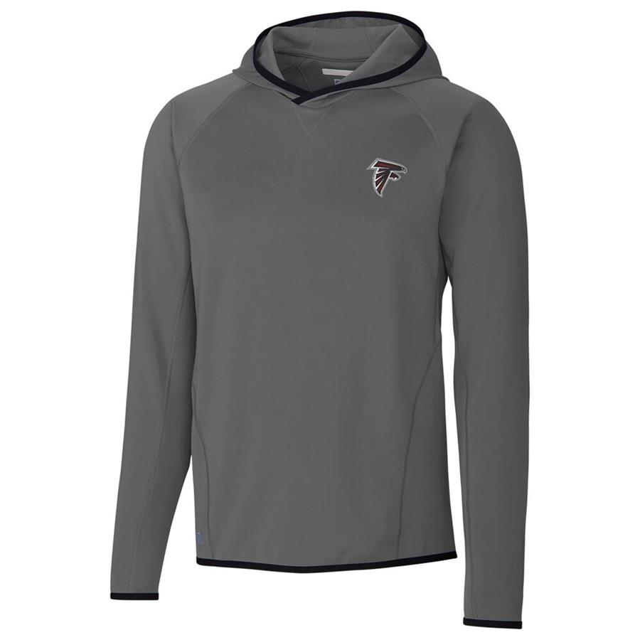 Atlanta Falcons Cutter & Buck Traverse Pullover Hooded Jacket - Gray