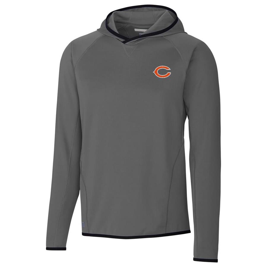 Chicago Bears Cutter & Buck Traverse Pullover Hooded Jacket - Gray