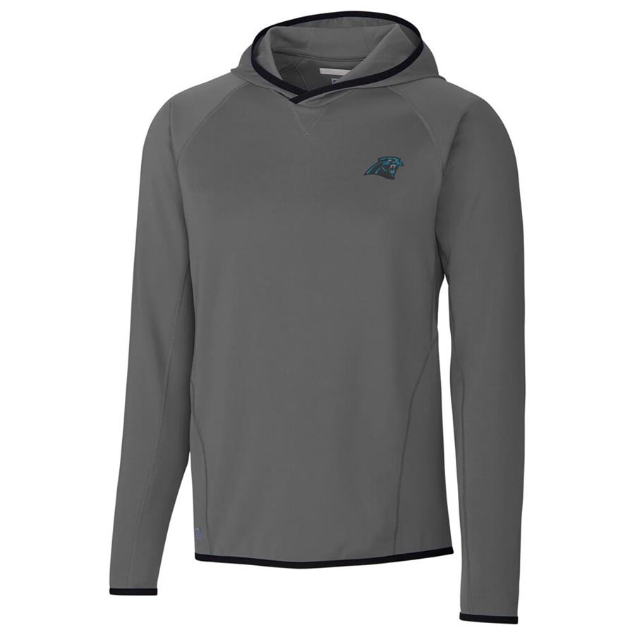Carolina Panthers Cutter & Buck Traverse Pullover Hooded Jacket - Gray